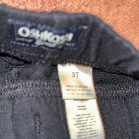 OshKosh B'gosh Black Joggers with White Drawstring - Picture 2 of 3